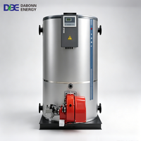 Ketel Uap Vertikal Berbahan Bakar Gas 1000kg Kontrol PLC Otomatis Penuh Generator Uap Berbahan Bakar Minyak Ketel Uap Industri Kecil