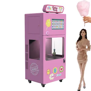 Customized Auto Selling Machine Fast Food Vending Machines for Candies Halal Marshmallow Cotton Candy Sweets Machine