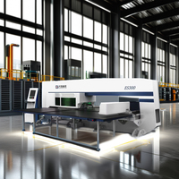 Machine combinée de découpe et de poinçonnage CNC, machine intégrée de poinçonnage et de découpe servo pour ustensiles de cuisine, tôles d'acier au carbone