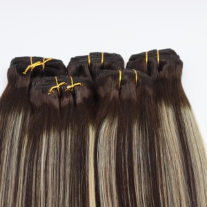 Clip de qualité supérieure dans les extensions de cheveux humains Remy Clip naturel russe européen dans les extensions de cheveux cheveux humains - Product Image 2