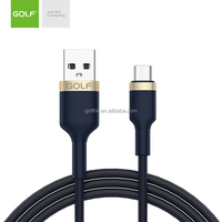 Kabel USB pengisi daya Cepat Tipe c 2,4 A kabel data USB-C ke usb A kepang nilon