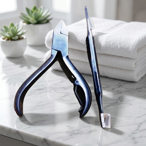 Coupe-ongles professionnel en acier inoxydable ASAP, finition mate, pointe affûtée, coupe-cuticules, ouverture large pour les doigts - Product Image 1