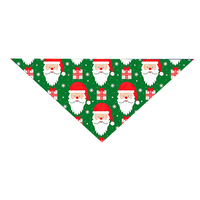 Ensemble de costumes de Noël pour animaux de compagnie, perruque rouge, verte et blanche pour animaux de compagnie + bandana à motif de Noël, accessoires de fête pour chiens et chats