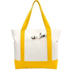 Sac fourre-tout en toile personnalisé avec logo, grande capacité, épais, réutilisable, poignée renforcée, sac de shopping avec poignée robuste, DIY - Product Image 1