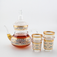 Vaisselle en verre en gros de qualité alimentaire, verres nordiques, ensemble théière et tasses en borosilicate