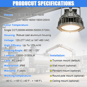 100W <b>Explosion</b> <b>Proof</b> Lighting IP66 Waterproof Triproof Lamp Hazardous Industrial Warehouse LED <b>Explosion</b> <b>Proof</b> <b>Light</b> - Product Image 3