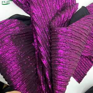 Tela Plisada Fucsia al por Mayor, Tela Arrugada con Estampado en Caliente para Faldas Plisadas <span class=keywords><strong>de</strong></span> Mujer, Textil para el Hogar - Product Image 6