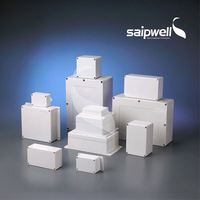 Boîtier de jonction électrique étanche SAIP IP66 en ABS et acier laminé à froid, certifié CE ROHS, avec couvercle transparent et brides de montage pour PCB/PCBA