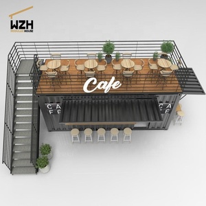 Pop-Up 40FT Mô-đun Đúc Sẵn Cửa Sổ Thiết Kế Vận Chuyển Container Quán Cà Phê - Product Image 2