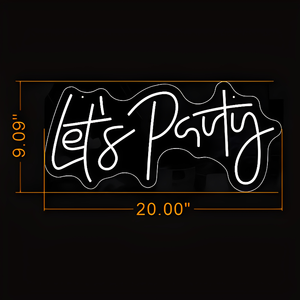Enseignes néon LED « Let's Party » pour montage mural, décoration maison, centre commercial, parc, anniversaire, mariage, fête, hôtel, bar, entreprises, hôpitaux - Alimentation USB - Product Image 5