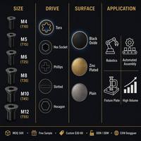 Vis à tête fraisée CSK/Torx M4/M5/M6/M8/M10/M12 en acier au carbone, oxyde noir, classe 10.9, directement de l'usine, CE RoHS IS