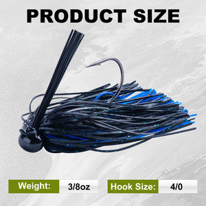 <span class=keywords><strong>Jig</strong></span> de pêche à la ligne en tungstène avec jupe, <span class=keywords><strong>pour</strong></span> la pêche au bar, lot de 8 pièces - Product Image 2