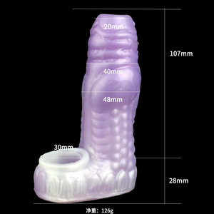 Funda de pene con nudo superior FRRK302 de 5 pulgadas, consolador Alien, funda de pene de dragón con anillo, juguete sexual para hombre - Product Image 2