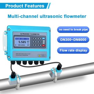 Débitmètre d'eau à ultrasons en acier inoxydable, transducteur numérique à pince de grande taille DN300-6000mm 7.325 M/h - Product Image 3
