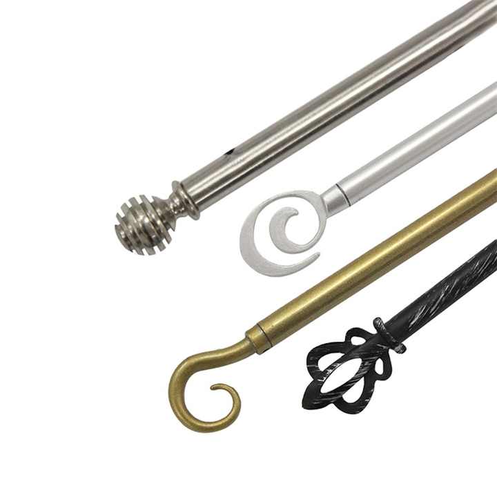 Top Sale Cafe Curtain Tube Modern Easy Build Metal Window Steel Cafe Curtain Rod Cafe Curtain Rod for Homes Decoration