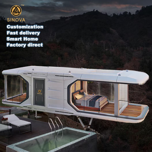 Casa modular de cápsulas prefabricada de lujo con baño de spa plegable y sistema de control inteligente una casa contenedor deseable - Product Image 1
