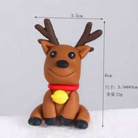 Neues Design Weihnachts-Kuchenaufsatz aus Polymer Clay Material Kuchendekoration Zubehör Weihnachts-Kuchendekoration