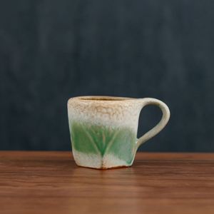 Japanese Reactive Glaze Porcelain Cappuccino Coffee Cup Ceramic <b>Teacup</b> Mug with Handle for Office and Home Use - Product Image 4