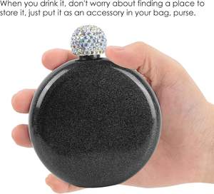 Mini-flasque à <span class=keywords><strong>whisky</strong></span> portable en acier inoxydable de 5 oz, durable et écologique, avec enveloppe en cuir, pour le transport sur la hanche - Product Image 4