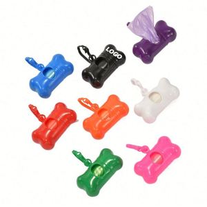 Bolsas para excremento de perro, dispensador de bolsas de color sólido con forma de hueso, set de regalo promocional para mascotas - Product Image 1