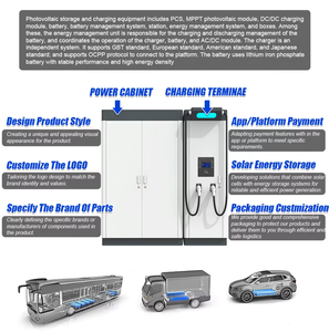 เครื่องชาร์จรถยนต์ไฟฟ้าแบบเร็ว DC พลังงานแสงอาทิตย์ ETplus รุ่นใหม่ กำลังไฟ 20KW มาตรฐาน IP54 สำหรับใช้งานเชิงพาณิชย์ ระบบกักเก็บพลังงานแบบออฟกริด - Product Image 5