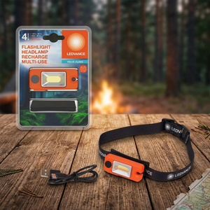 Lampe frontale rechargeable à LED COB avec lumière rouge orange 1,3W 80 Lm 4000K (Ledvance 175701) - Product Image 3