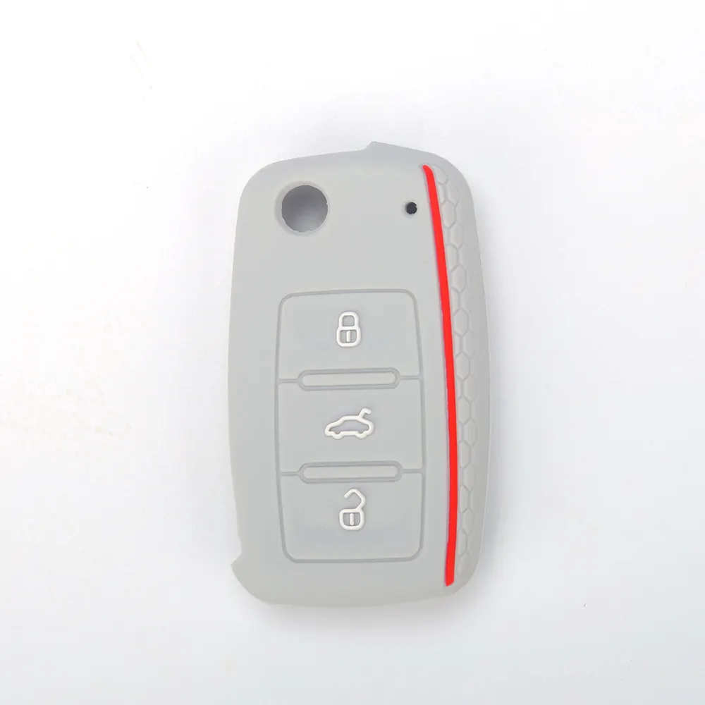 자동차 키 실리콘 케이스 다채로운 키 보호 커버 폭스 바겐
