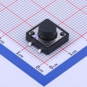 K2-1103SP-G4SW-04 Tactile Switch SMD-4P,12x12mm Switch 2.5N Vertical Mount 12mm 12mm - Product Image 1