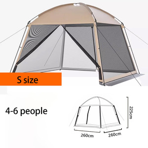 Tienda <span class=keywords><strong>de</strong></span> campaña portátil plegable para exteriores, tienda grande a prueba <span class=keywords><strong>de</strong></span> lluvia para acampar, tela mosquitera - Product Image 2
