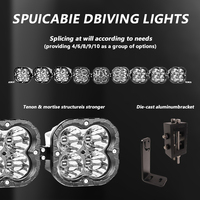 Barre lumineuse LED modulaire 9 modules 52 pouces, faisceau blanc spot et de conduite avec DRL pour camion tout-terrain, SUV, UTV, vente en gros OEM