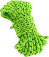 Cordon de paracorde en nylon vert luminescent de 5 mm, résistant, pour tente, corde à linge, camping, randonnée, extérieur, toutes saisons