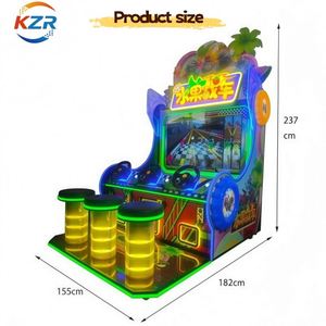 Machine de jeu d'arcade de course pour enfants Fruit Chariot à 3 joueurs, simulateur de conduite de voiture pour enfants à monnayeur - Product Image 6