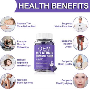 Oazvita OEM/ODM, Etiqueta Privada, suministro <span class=keywords><strong>de</strong></span> fábrica, gomitas <span class=keywords><strong>de</strong></span> melatonina, suplemento <span class=keywords><strong>para</strong></span> <span class=keywords><strong>dormir</strong></span>, cuerpo relajante - Product Image 3