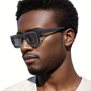 Lunettes de soleil rectangulaires vintage personnalisées avec logo 2025, UV400, petite monture carrée pour hommes et femmes - Product Image 1