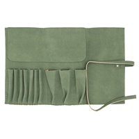 PU cuir 10 fentes retrousser sac voyage étui à cosmétiques ensemble pour fond de teint Blush fard à paupières étanche maquillage brosse pochette