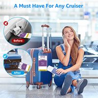 Étiquettes de bagage transparentes et étanches en gros pour cartes d'embarquement, anti-perte, pour valises à roulettes, croisières et accessoires de voyage
