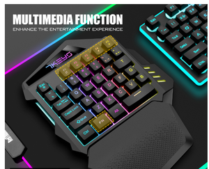 Teclado inalámbrico para una sola mano, miniteclado de eSports para mano izquierda iluminado, 2,4G, venta al por mayor de la fábrica de origen - Product Image 4