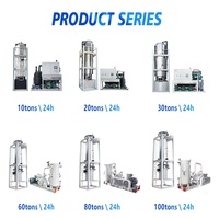 Machine à glace tubulaire grande capacité 20T 30T 60T, machine industrielle à glace tubulaire avec système de refroidissement au fréon et à l'ammoniac pour usines de glace