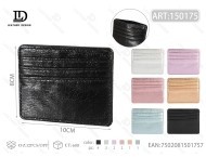 Portacarte a doppia faccia da 4 pollici in pelle PU sottile senza chiusura per contenere carte - Product Image 1