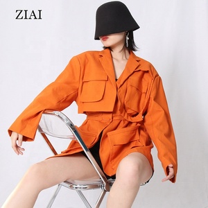 Tooling Style Three-dimensional Pocket Jacket Autumn New Loose Casual Suit Jacket <strong>Women's</strong> Clothing Trench Coat for <strong>Women</strong> - Product Image 3