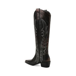 <span class=keywords><strong>Stivali</strong></span> da <span class=keywords><strong>donna</strong></span> ricamati occidentali da Cowboy al ginocchio <span class=keywords><strong>stivali</strong></span> alti a punta tacco basso in <span class=keywords><strong>pelle</strong></span> sintetica da <span class=keywords><strong>donna</strong></span> - Product Image 3