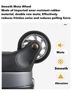 Ensemble de Bagages de Voyage Pliable ABS PC, Lot de 3 Pièces, Bagage à Main, Roulette <span class=keywords><strong>TSA</strong></span>, Tissu Aluminium, <span class=keywords><strong>Cadenas</strong></span> Inclus, 20, 24, 28 Pouces - Product Image 5