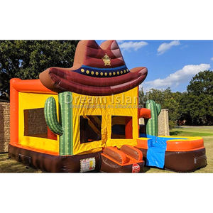 Castillo Inflable <span class=keywords><strong>de</strong></span> PVC para Niños con Tobogán, Casa <span class=keywords><strong>de</strong></span> Brinco Comercial con Soplador para Fiestas, Estilo Vaquero <span class=keywords><strong>del</strong></span> <span class=keywords><strong>Oeste</strong></span> - Product Image 2