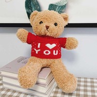 Boneka Beruang Teddy Figurine Lucu Bantal Ragdoll Hadiah Hari Valentine Bulu Pendek Isi Kapas PP 31cm-50cm 14 Tahun ke Atas Grosir