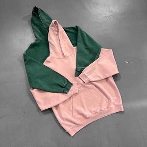 Vente en gros de sweats à capuche et sweat-shirts oversize personnalisés vintage, effet délavé, déchiré, streetwear, pour hommes - Product Image 4