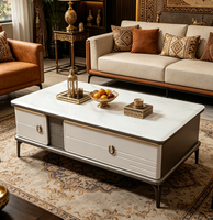 Meuble TV de style grand format avec table basse en verre, ensemble moderne pour salon, style nordique