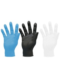 Gants en nitrile sans poudre pour le nettoyage, bleus, blancs, noirs, roses, pour salons de beauté, maquillage, tatouage, vinyle – Vente en gros