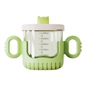 Vaso con pajita de doble uso PP para bebés, con escala graduada, a prueba de caídas, para niños de 1 a 2 años, vaso de aprendizaje. - Product Image 2
