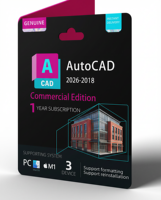 Software Comercial AutoCAD de DIGILICEN, Personalizable, Licencia de 1 Año, Disco DVD, Instalación para 3 PC, Herramienta de Dibujo y Diseño, Envío Gratuito