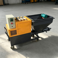 Pulvérisateur de mortier à ciment portable à poussée manuelle avec mobilité flexible pour les applications de construction de fermes et de maisons